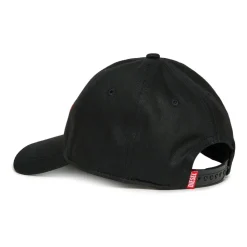 Baseballkasket i gabardine med kontrasterende label