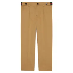Beige Stretch Bomuld Bukser