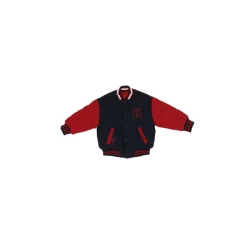 Blå Junior Logo Front Button Coat