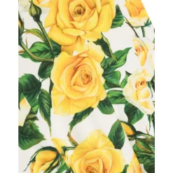 Blomsterprint Kjole med Flæse Nederdel