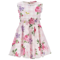 Blomstret kjole med sommerfugldetalje