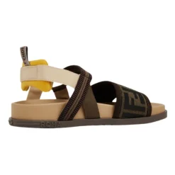 Brune Junior Sandaler med FF Logo