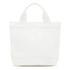 Canvas Shopper Taske med Logo Broderi