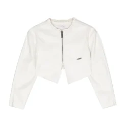 Cropped Faux Leather Jacket