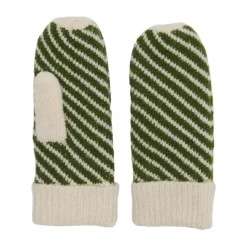 Elegant Grøn Creme Vinterhandsker
