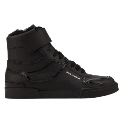 Sort Læder High Top Sko