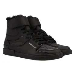 Sort Læder High Top Sko