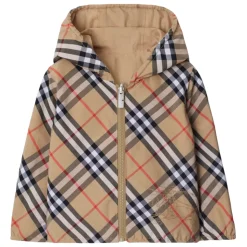 Vendbar Tjekjakke i Beige
