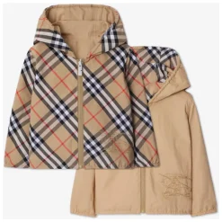 Vendbar Tjekjakke i Beige